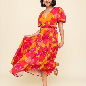 Mixed by Nasrin Bloom Wrap Dress